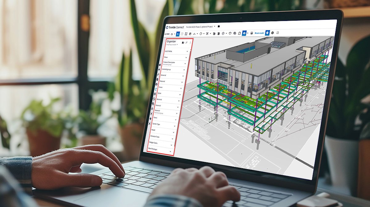 Tổ chức dữ liệu và thuộc tính dự án trên Trimble Connect