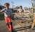 Team Rubicon disaster response team helping clean debris after storm