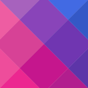 Abstract geometric pattern featuring a mosaic of diagonal squares in a vibrant pink, purple, and blue color gradient.