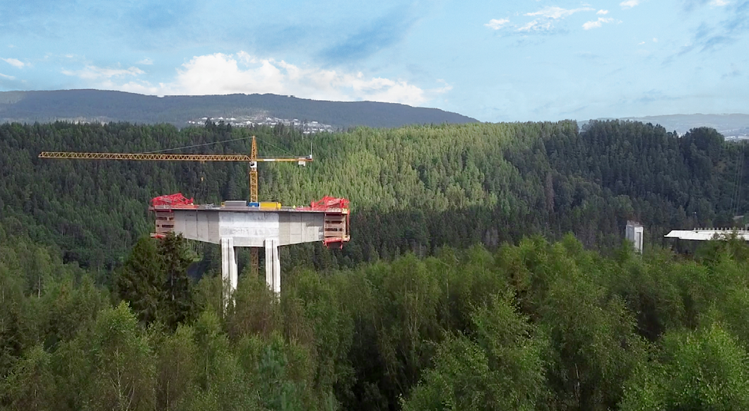 Upward view showing 3d modeling of bridge