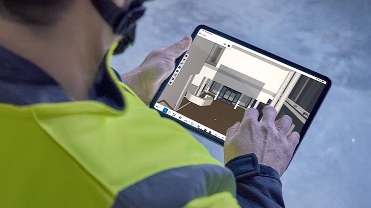 Trimble Connect CDE trên máy tính bảng tại công trường