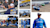 A collage of images showing the RFK racing team in Nashville, including Ryan Preece signing an autograph, the team working on a car in the pit, and race cars on the track.