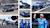 A collage of images taken at Dover, including the #17 Trimble race car on a track, Chris Buescher waving, a pit crew in action, and a giant statue holding a car.
