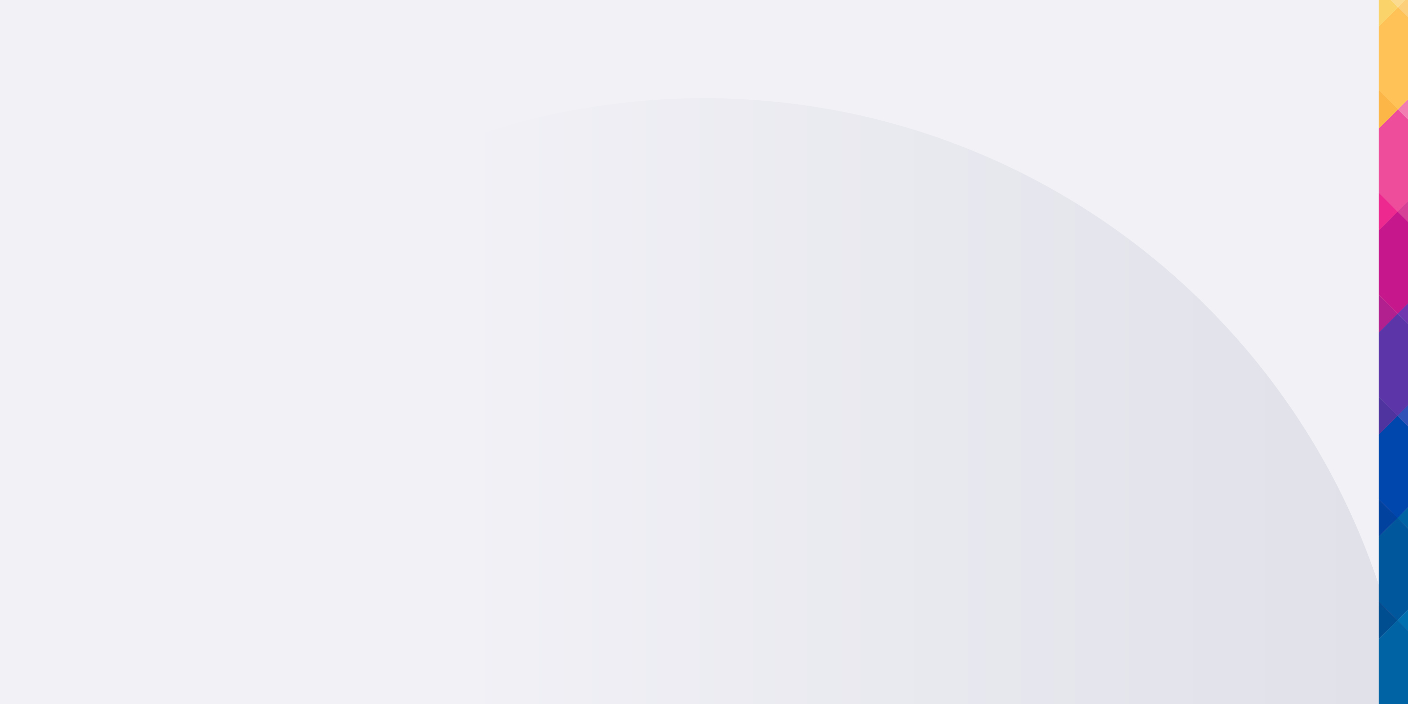 Light grey background with a subtle circle and a vertical strip of colorful geometric shapes on the right, representing Trimble branding.