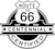 The official Route 66 Centennial Certified emblem: a circular black and white logo with the US 66 shield, 1926–2026 dates, and a banner.