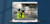 Laptop showing man and woman using Trimble XR10 with HoloLens 2 in building under construction