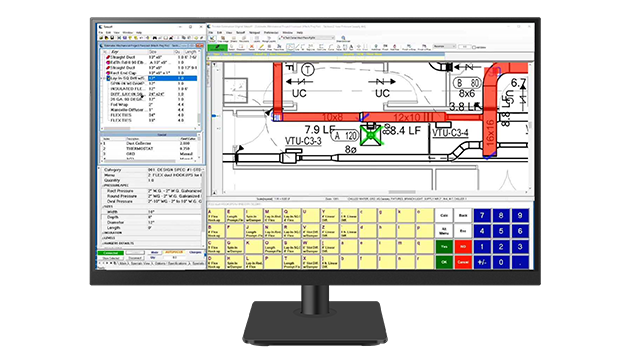 A desktop monitor displays Fabrication SmartTools software.