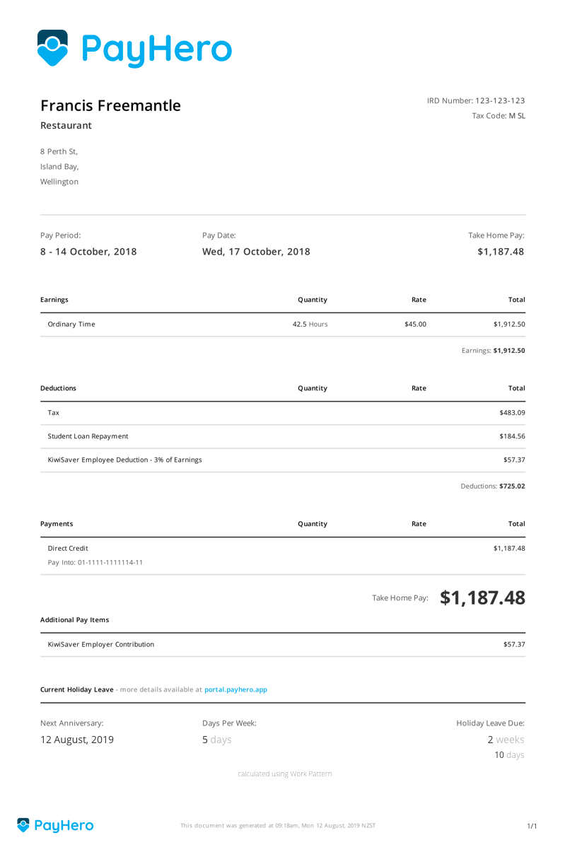 PayHero Payslip PayHero Payslip