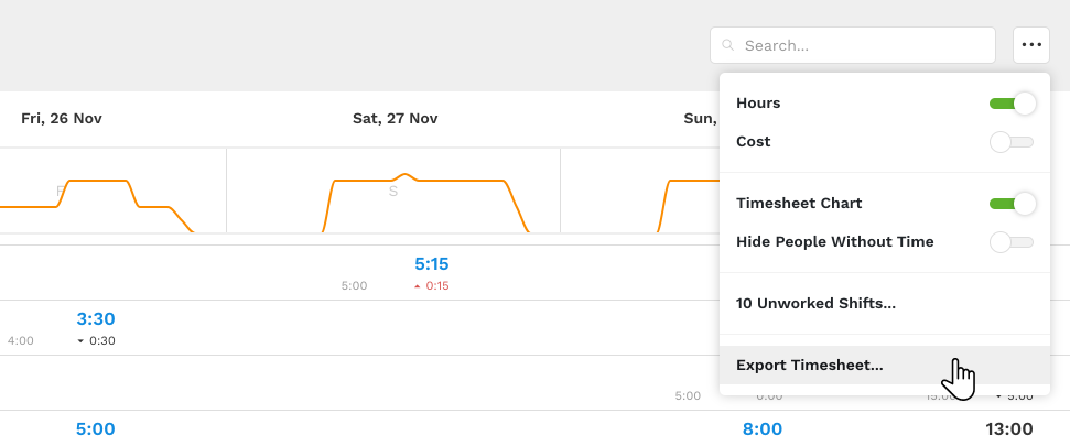Timesheet Export | Droppah Feature Timesheet Export | Droppah Feature