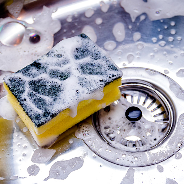 Cleaninig A Sink With Dawn