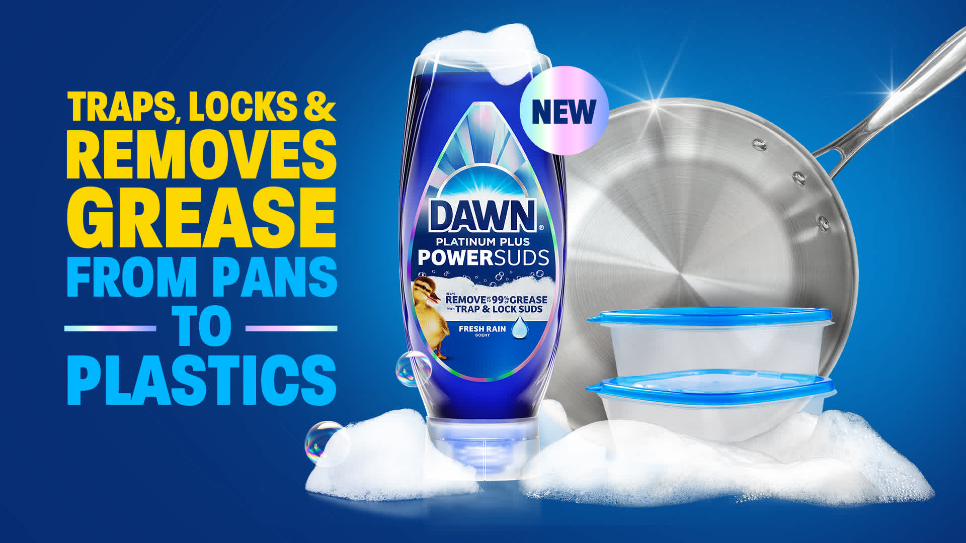 New PowerSuds Products - Taps, Locks & Removes Grease From Pans To Plastics 