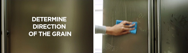 Determine direction of stainless steel grain