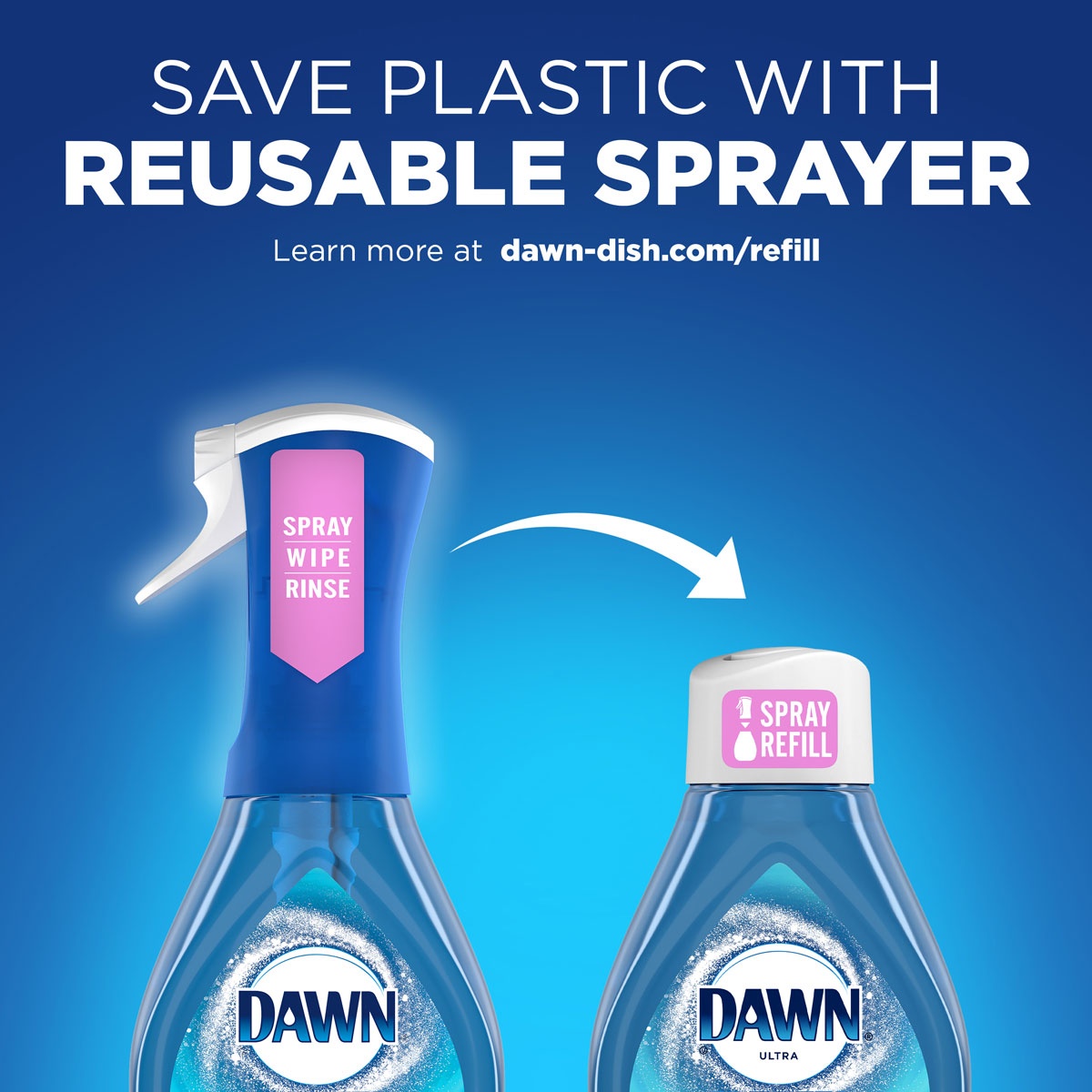Dawn Platinum Powerwash Dish Spray Lavender - Save plastic with reusable sprayer