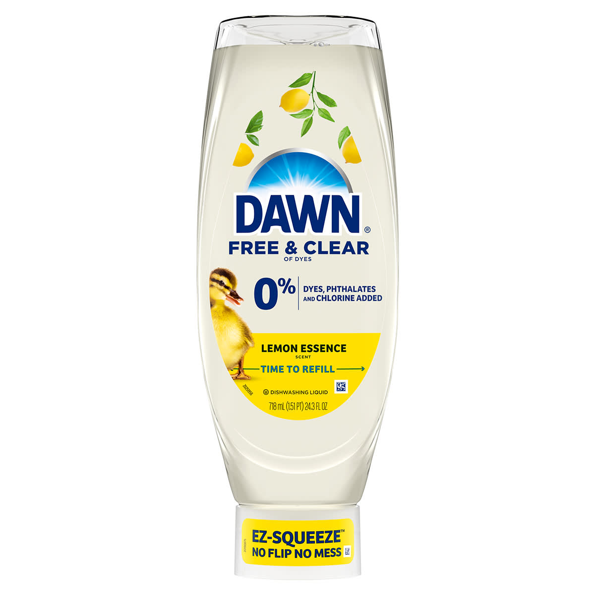 Dawn Free and Clear Dishwashing Liquid Dish Soap, Lemon Essence