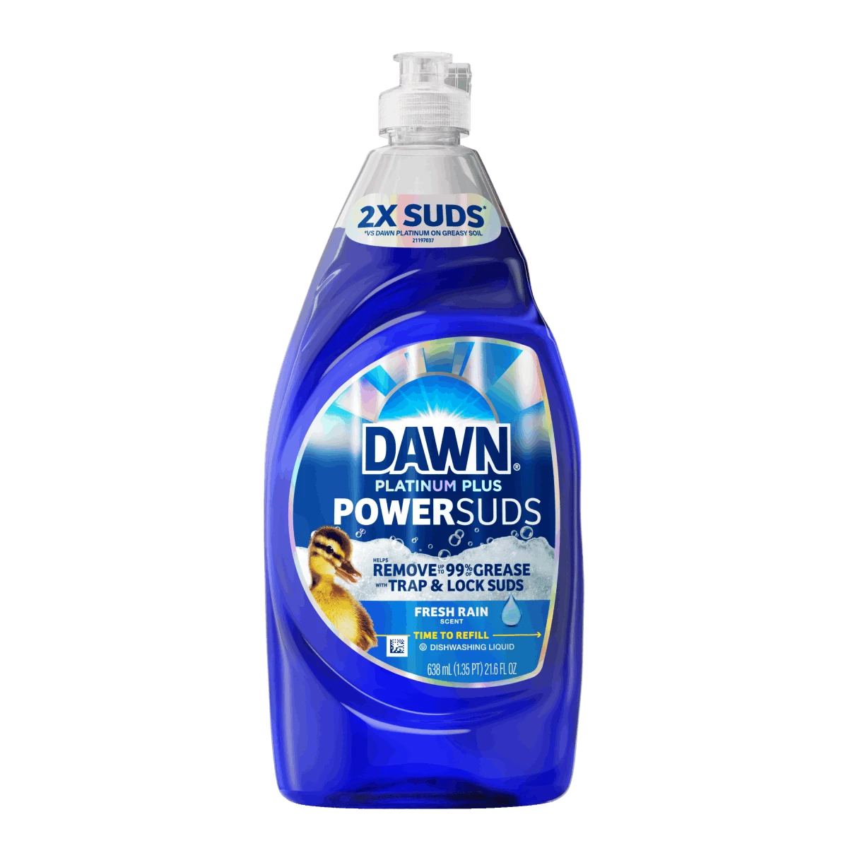 Dawn Platinum Plus PowerSuds Liquid Dish Soap Bottle 21.6oz