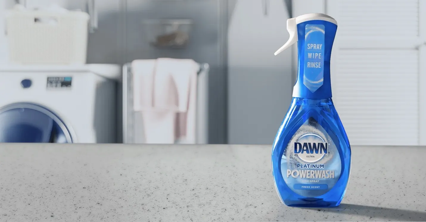 How to clean hard surfaces with Dawn® Platinum Powerwash Dish Spray