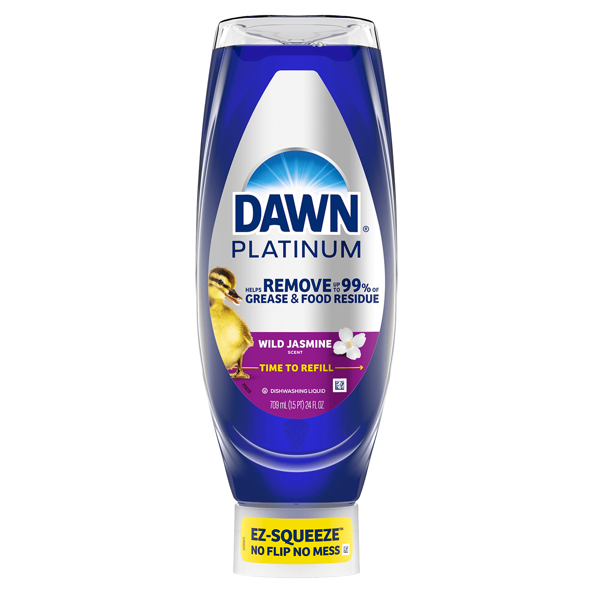 Dawn Platinum EZ-Squeeze Dish Soap, Dishwashing Liquid, Wild Jasmine, 24.3 Fl Oz