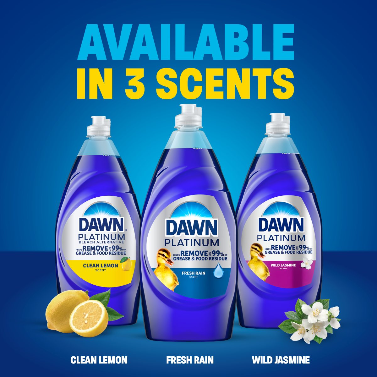 Dawn Platinum Dish Soap, Wild Jasmine Scent | Dawn Dish Soap