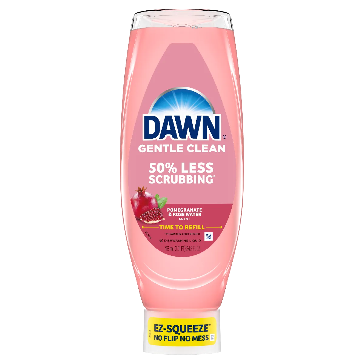 Dawn Gentle Clean EZ-Squeeze Dish Soap, Pomegranate Rose Water 24.3 oz