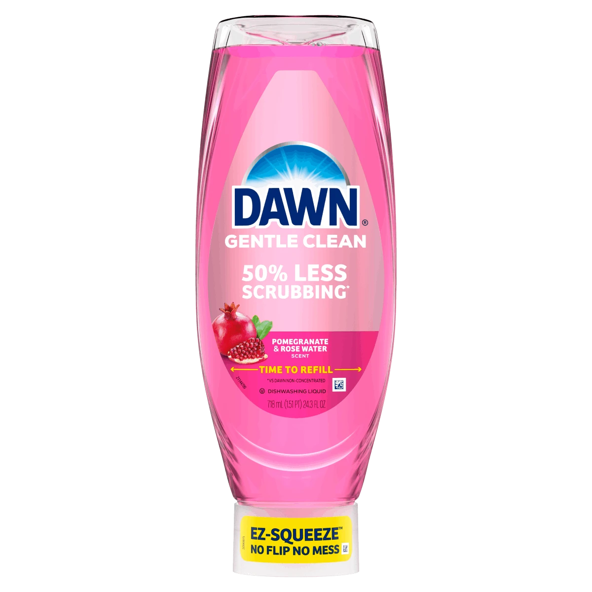 Dawn Gentle Clean EZ-Squeeze Dish Soap, Pomegranate Rose Water 24.3 oz