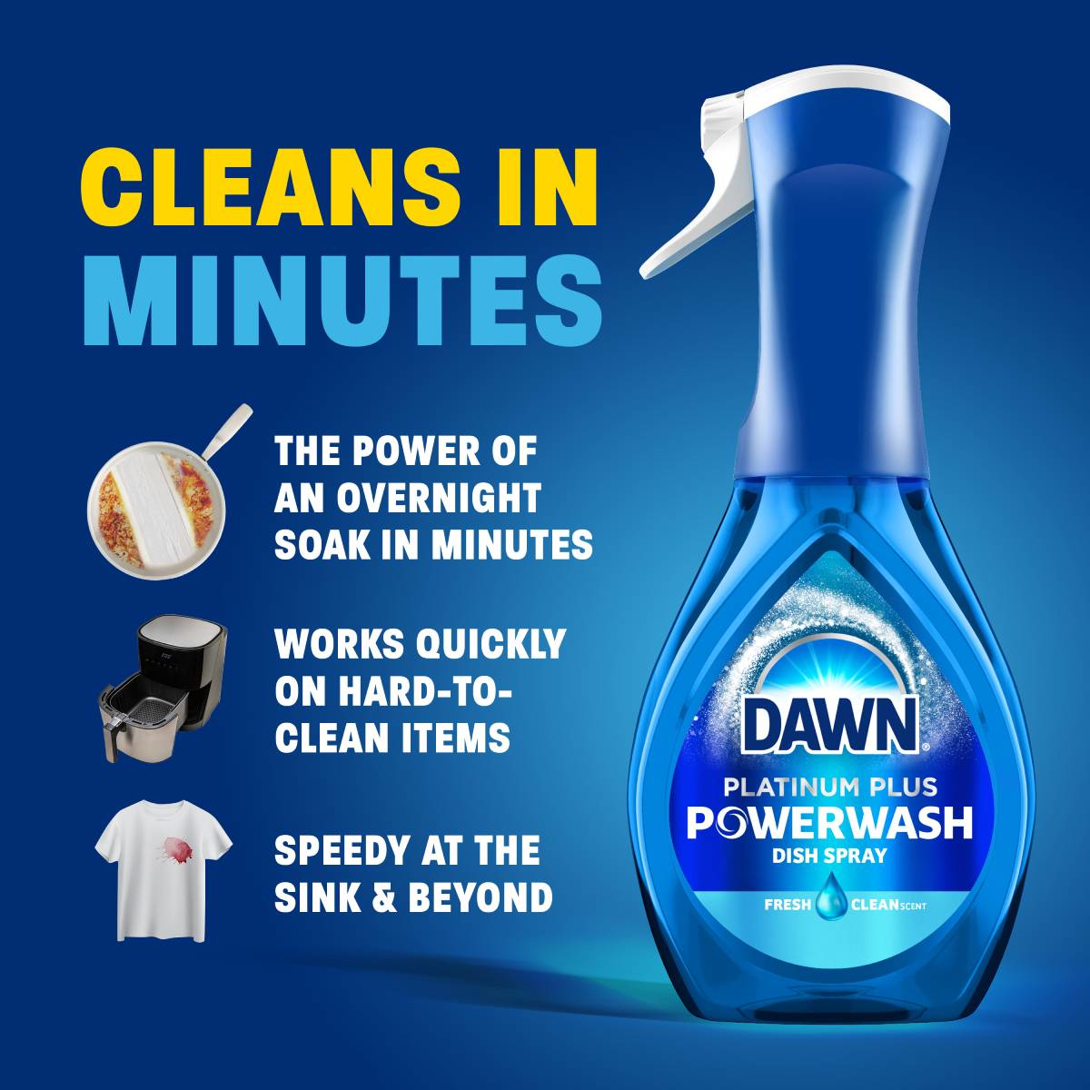 Cleans in minutes: the power of an overnight soak in minutes; works quickly on hard-to-clean items; speedy at the sink & beyond