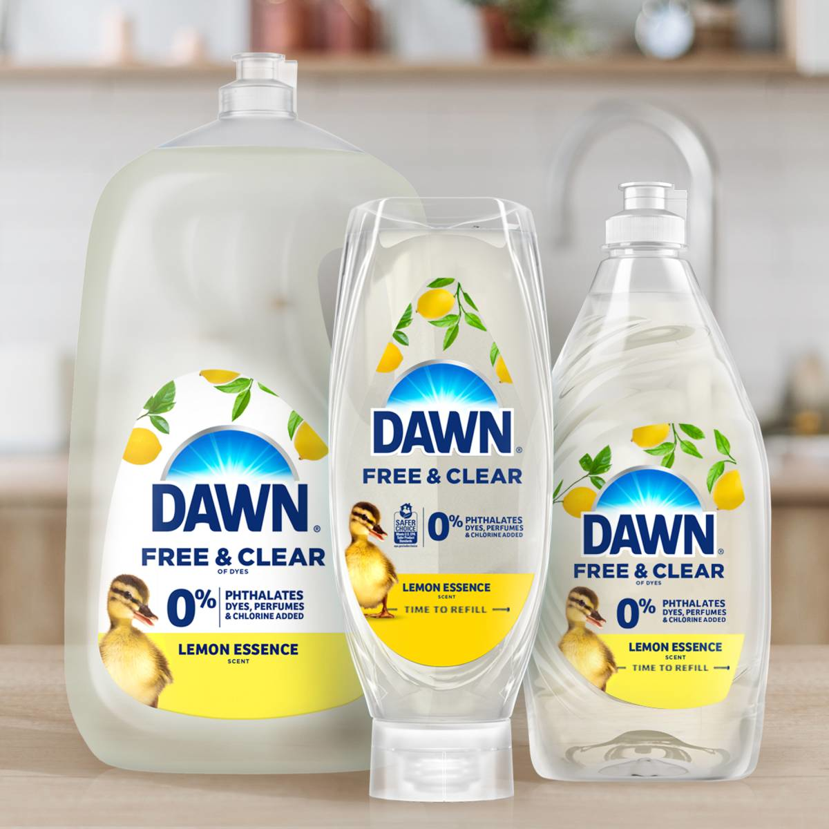 Dawn Free & Clear family packshots