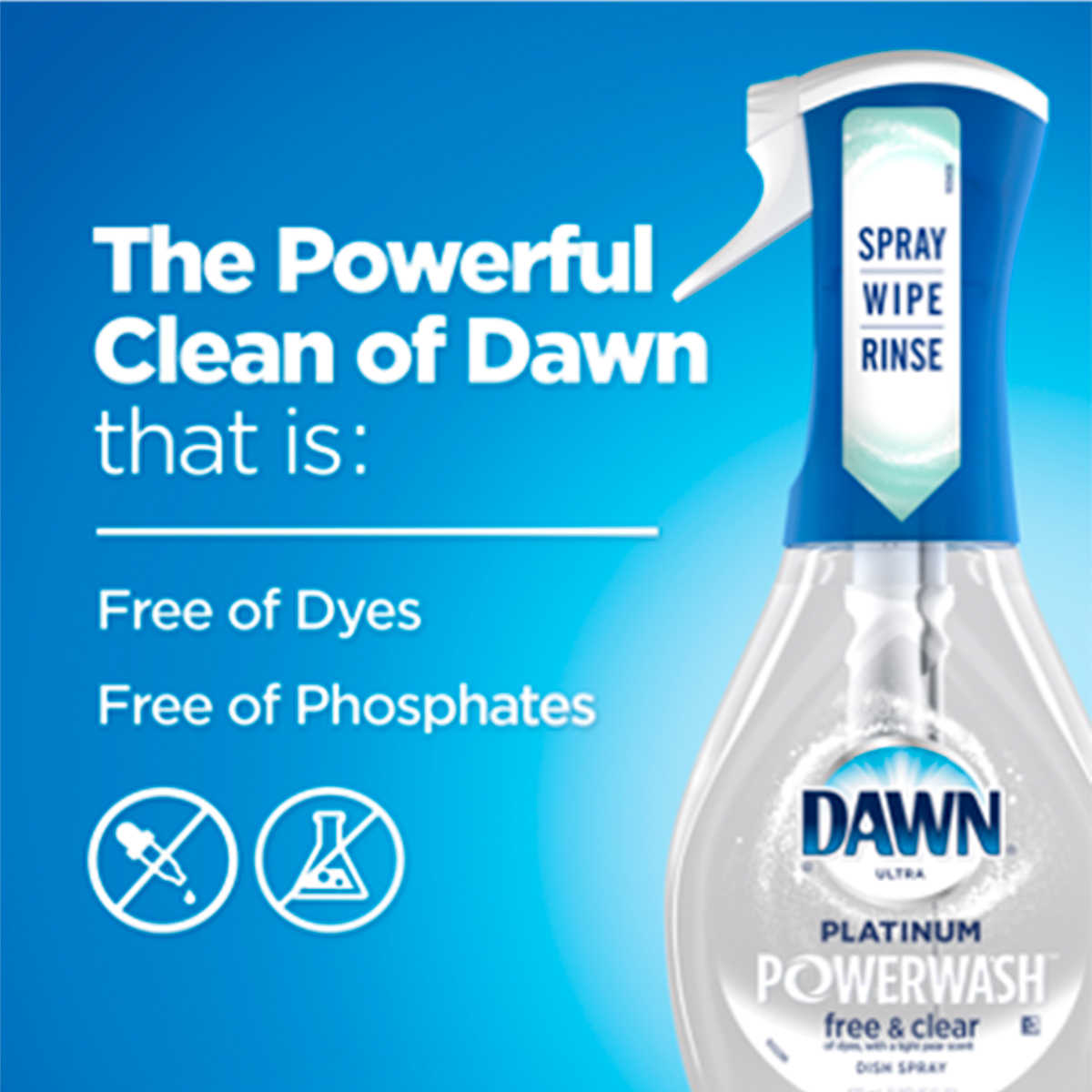 Dawn Free & Clear Powerwash Dish Spray, Dish Soap, Pear Scent