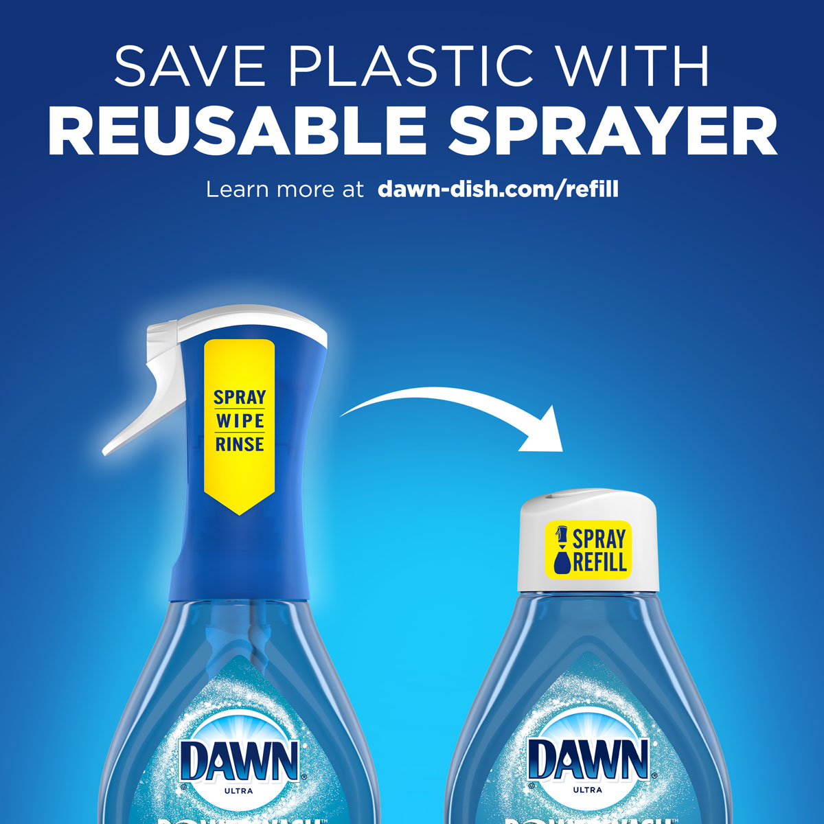 How to Refill Dawn Platinum Powerwash Dish Spray with a New Dawn Powerwash  Refill 