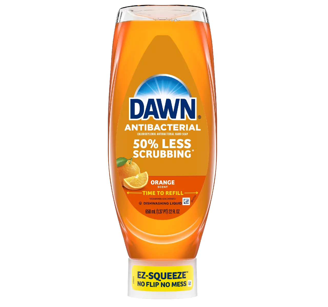 Dawn Antibacterial EZ-Squeeze Liquid Dish Soap, Orange Scent 22 oz