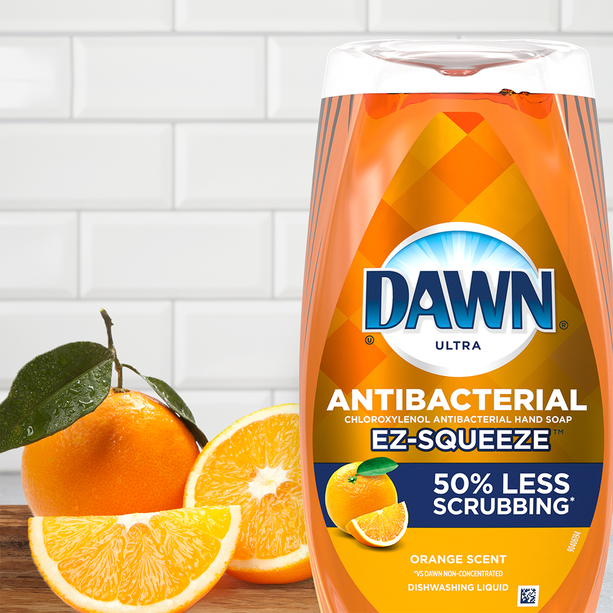 Antibacterial Liquid Hand Soap Refills, Fresh, Orange, 50 oz