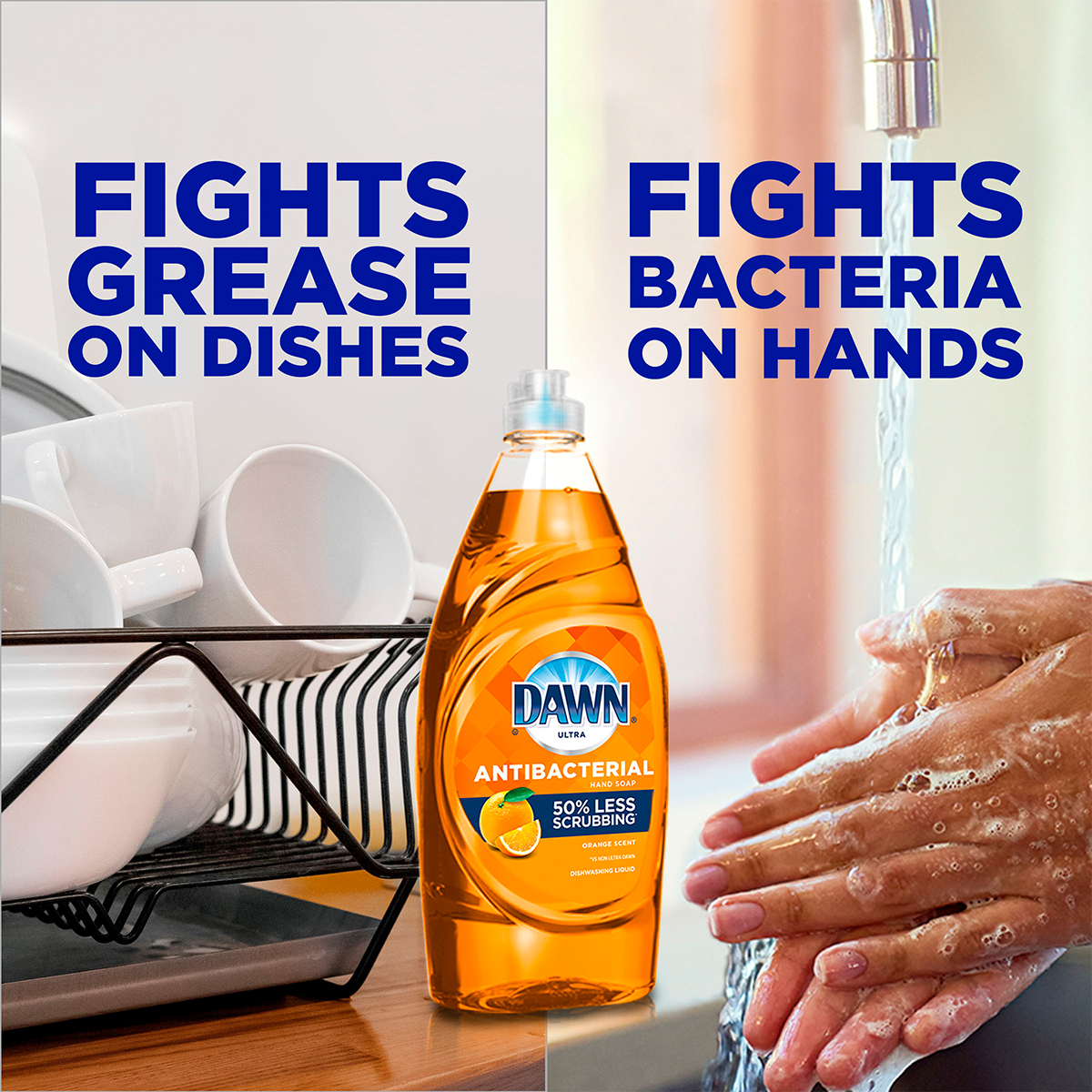 Dawn Antibacterial Hand Soap, Dishwashing Liquid, Orange