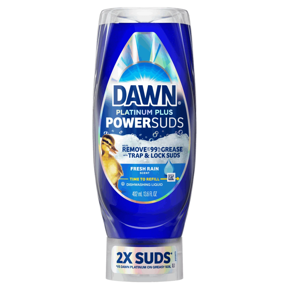 Dawn Platinum Plus PowerSuds Dish Soap, EZ-Squeeze Bottle 13.6 oz