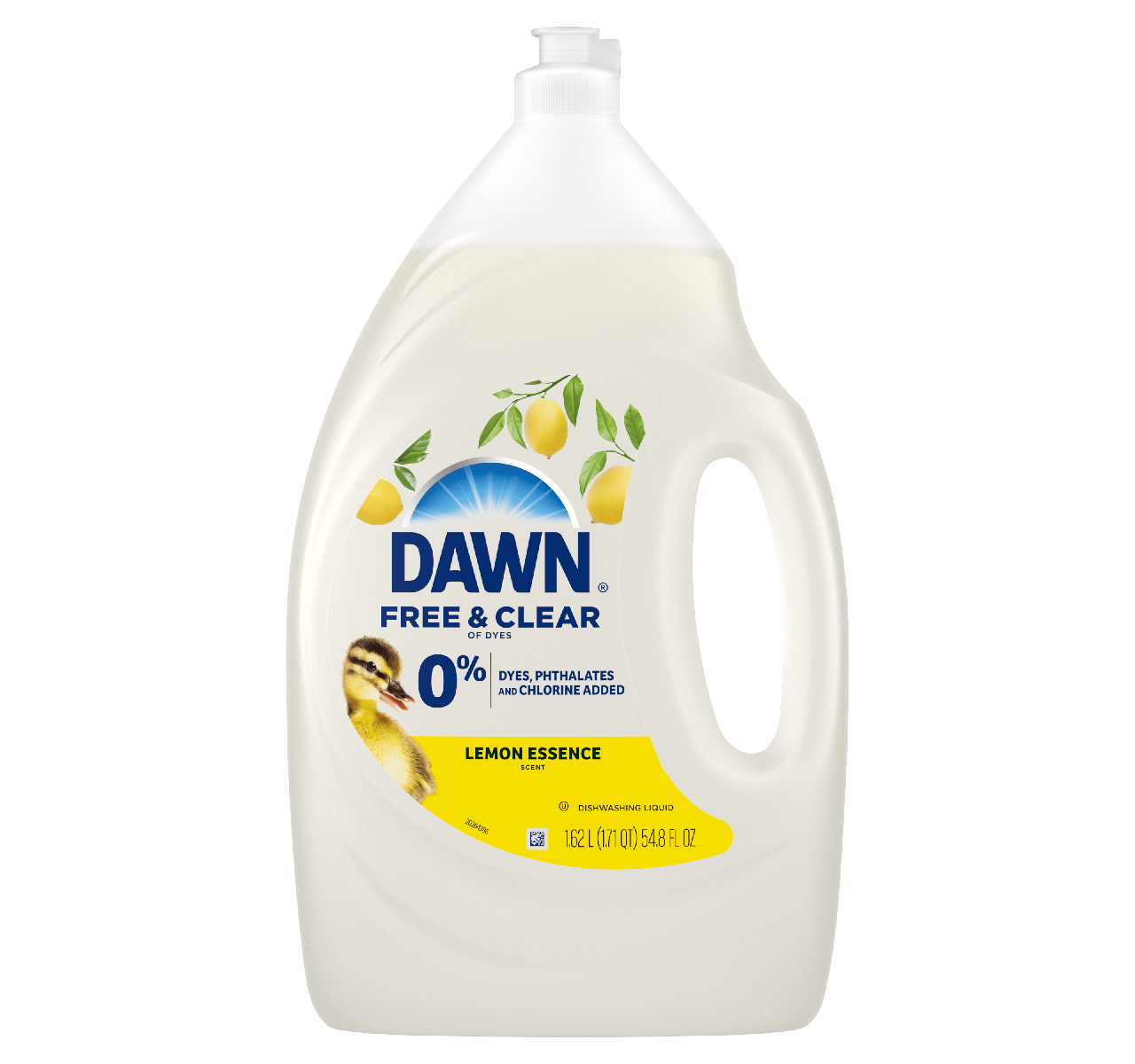 Dawn Free & Clear Dishwashing Liquid, Lemon Essence 54.8 oz