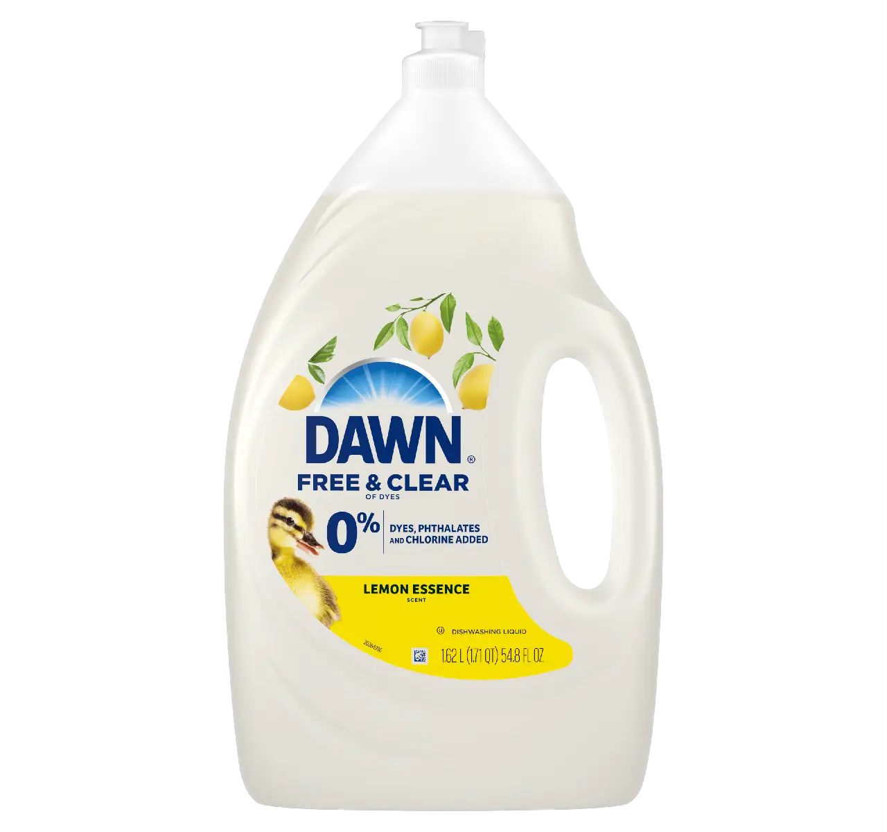 Dawn Free & Clear Dishwashing Liquid, Lemon Essence 54.8 oz