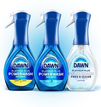 Dawn Powerwash packs - Lemon Starter Kit, Dawn Platinum Powerwash Dish Spray, Free and Clear