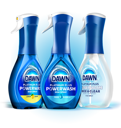 Dawn Powerwash packs - Lemon Starter Kit, Dawn Platinum Powerwash Dish Spray, Free and Clear