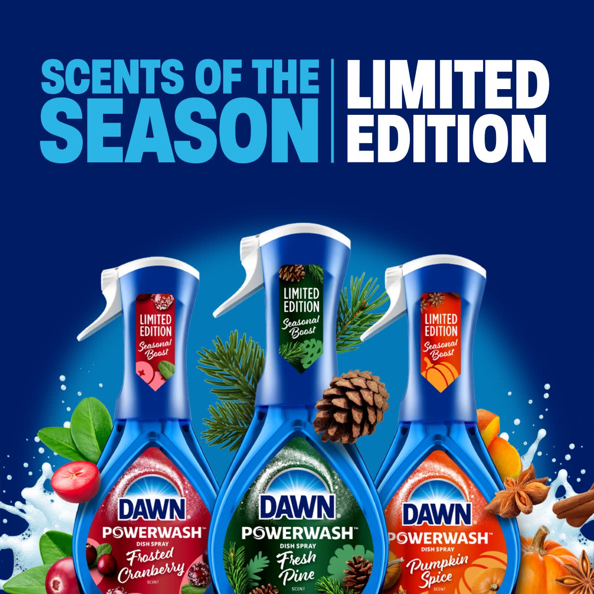 Scents of the season - limited edition: Frosted Cranberry, Fresh Pine, Pumpkin Spice