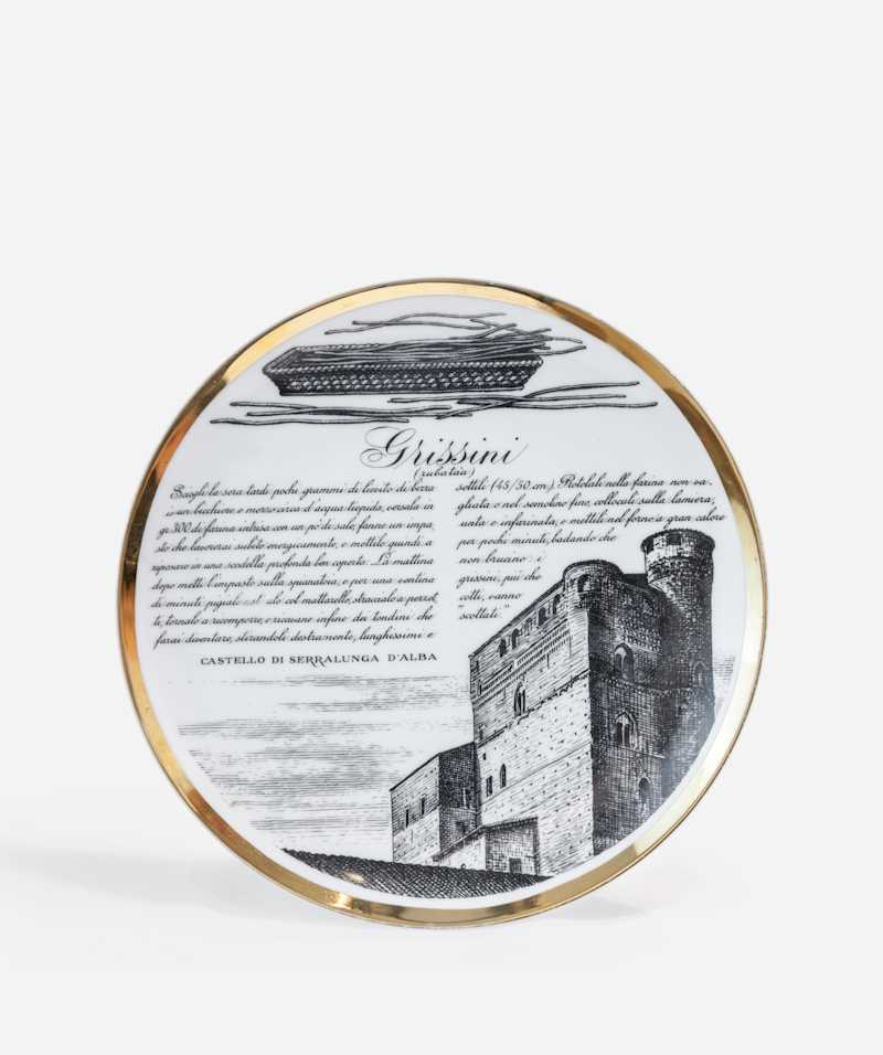 PIERO FORNASETTI - 'Grissini' decorative plate, circa 1950 - Decorative Objects