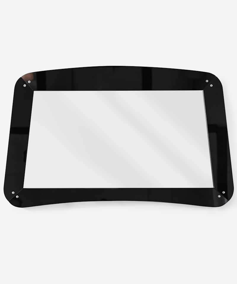 Italian School - Black opaline framed mirror, circa 1960 - Mirrors