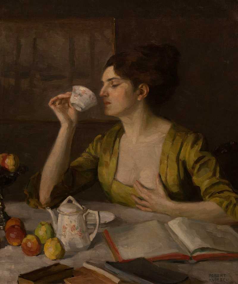 ROBERT KNOEBEL - The tea hour - Paintings