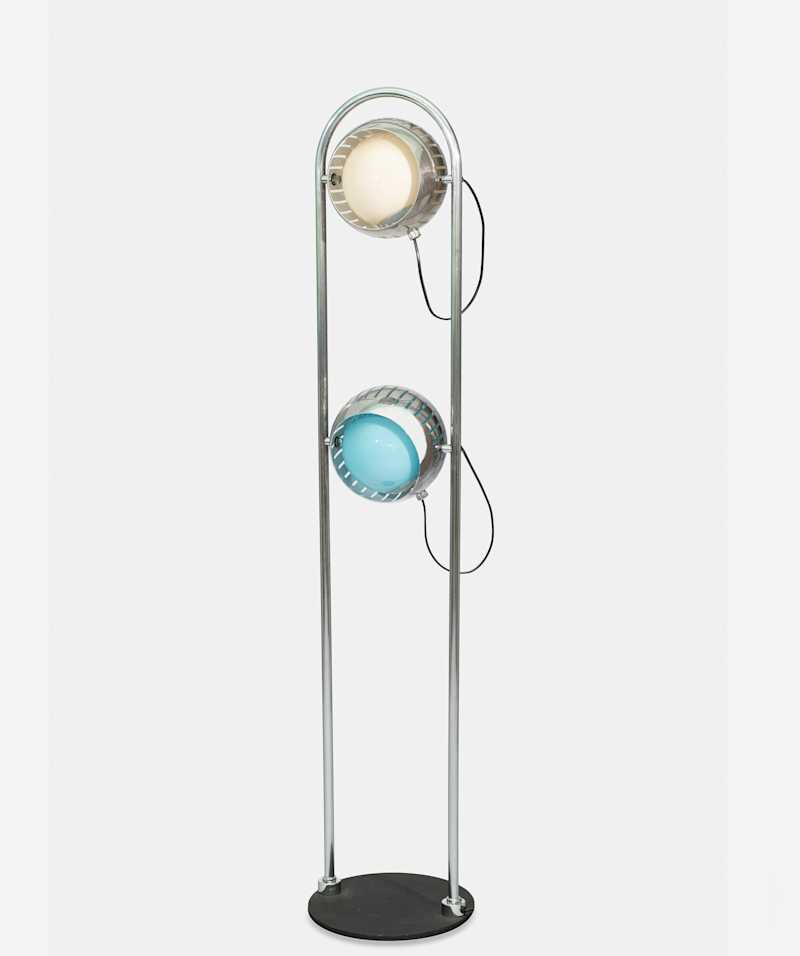 Italian School, in the manner of Goffredo Reggiani - Azure Eyeball Floor Lamp, circa 1970s - Standing Lamps