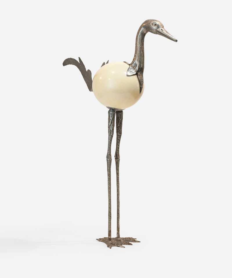 FRENCH SCHOOL - Decorative ostrich sculpture, circa 1960 - Decorative Objects