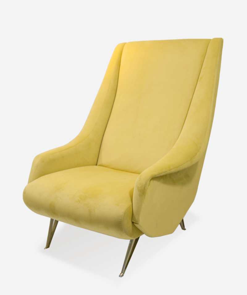 ISA - Pair of yellow armchairs, circa 1950 - Armchairs & Sofas