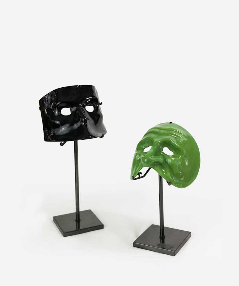 VENINI & CO. - Pair of Comedy and Tragedy masks, circa 1960 - Decorative Objects