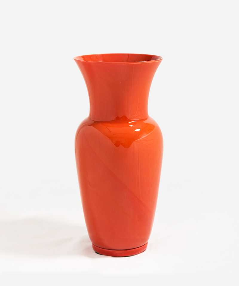 VENINI & CO. - Tall orange vase, circa 1980 - Vases