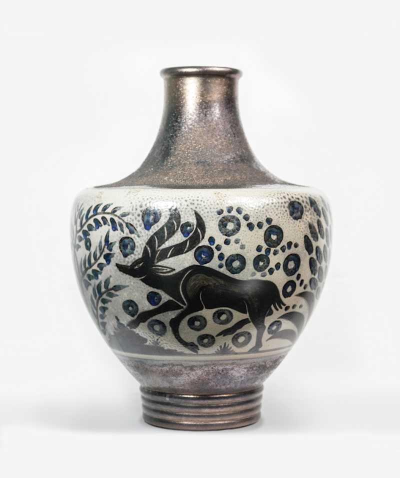 Atelier Primavera au Printemps - 'Hunting deers' vase, circa 1935 - Vases