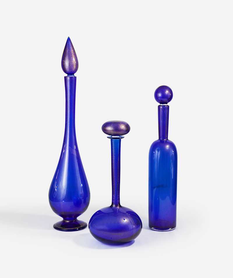 ARCHIMEDE SEGUSO - Set of three bottles, circa 1970 - Decorative Objects