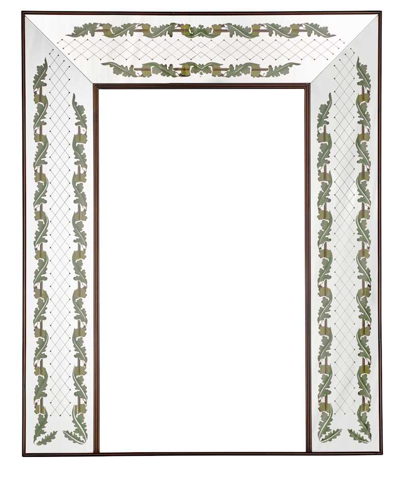 LUIGI BRUSOTTI - Illuminated floral mirror, circa 1930s - Mirrors