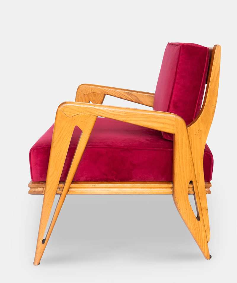 Franco Campo & Carlo Graffi (att. to) - Pair of rare armchairs, circa 1950s - Armchairs & Sofas