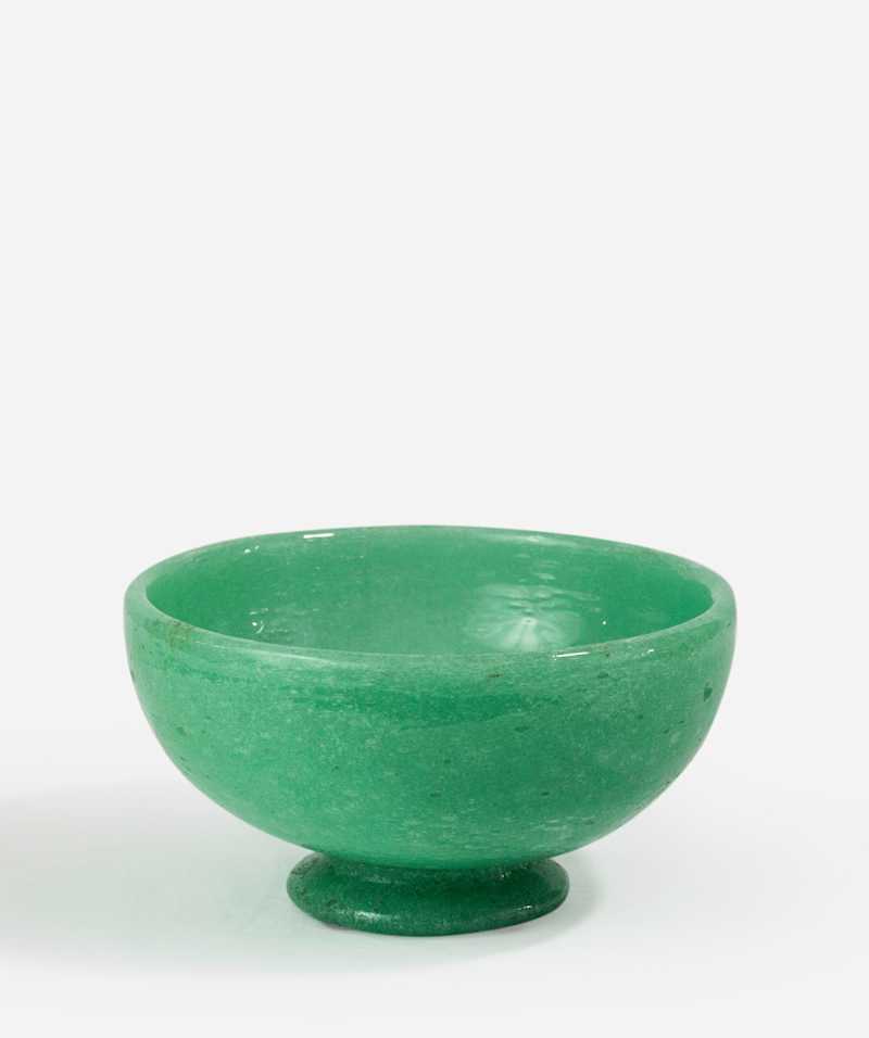 VENINI & MARTINUZZI - Decorative green bowl, circa 1930 - Vases